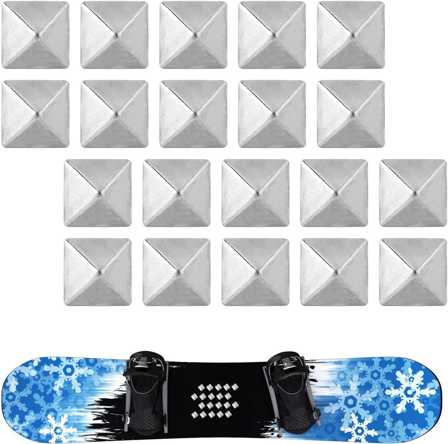 Anti-Slip Pyramid Studs Snowboard Pads ~ Enhanced Grip
