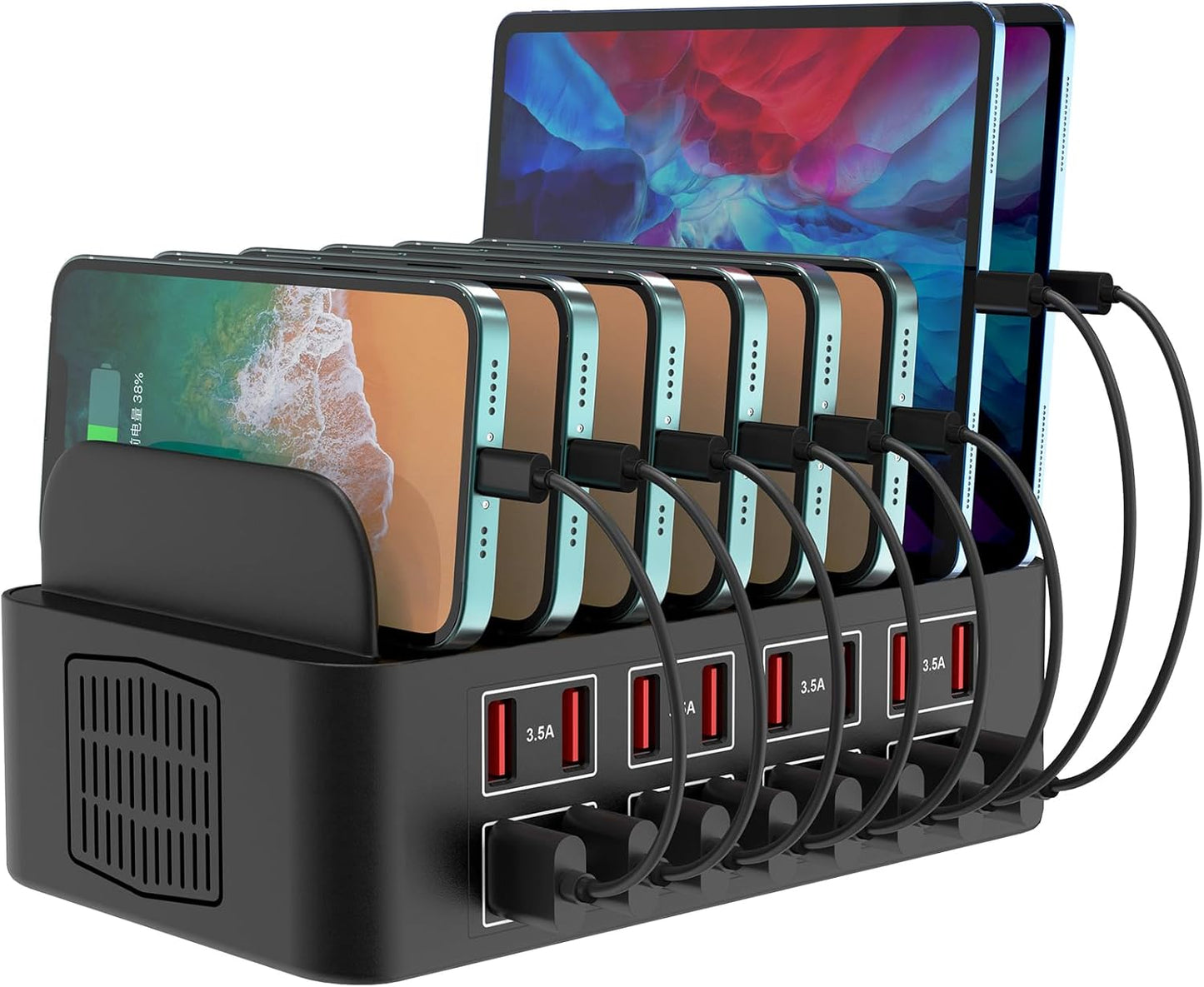 Cinlinso 150W 16 Port USB Charging Station for Multiple Devices