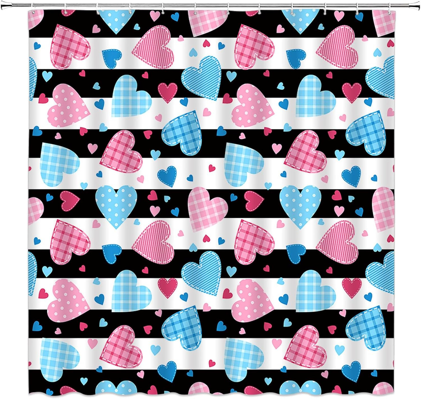 Romantic Valentine's Shower Curtain Set ~ 35 characters