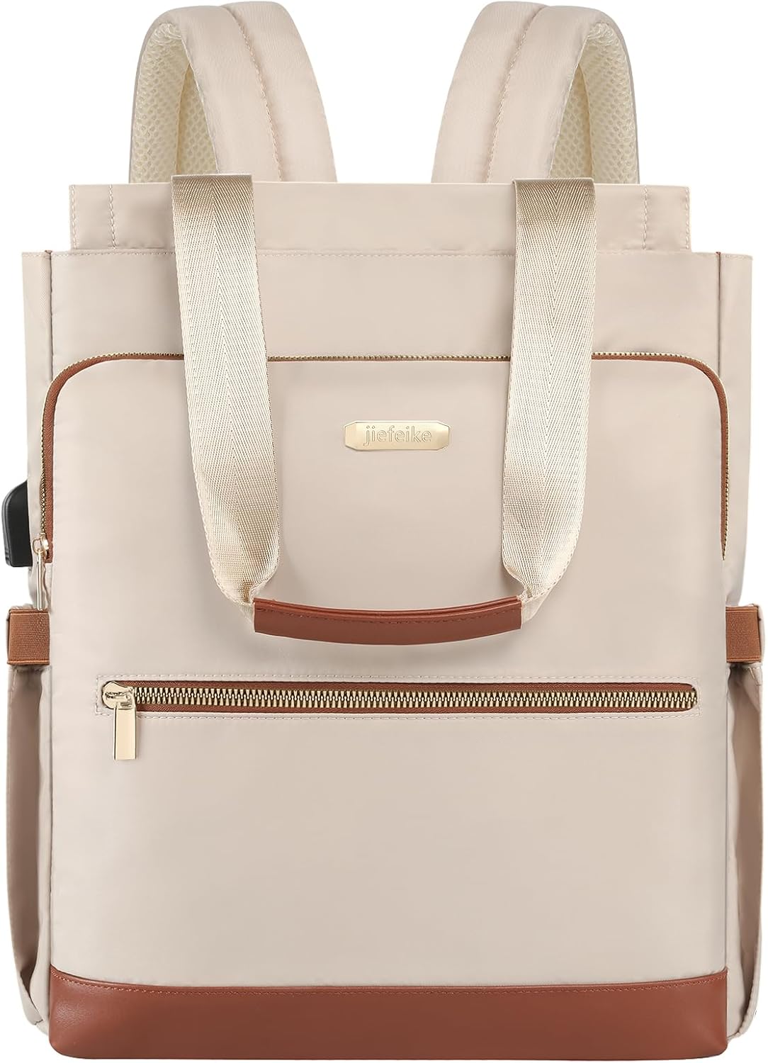 Jiefeike Convertible Laptop Backpack for Women, 15.6 Inch Tote
