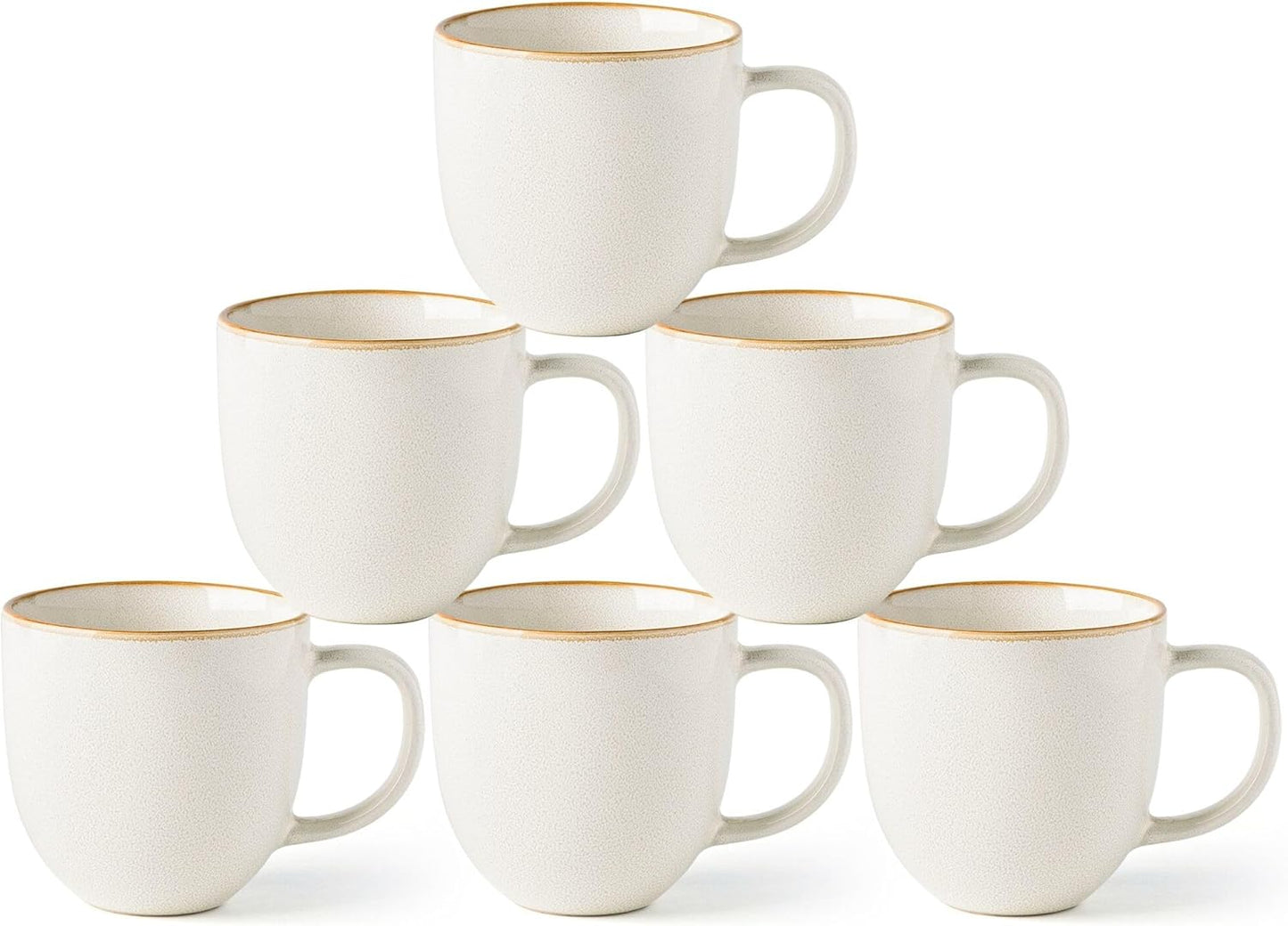 12oz Ceramic Coffee Mugs Set of 6 for Modern Coffee Lovers