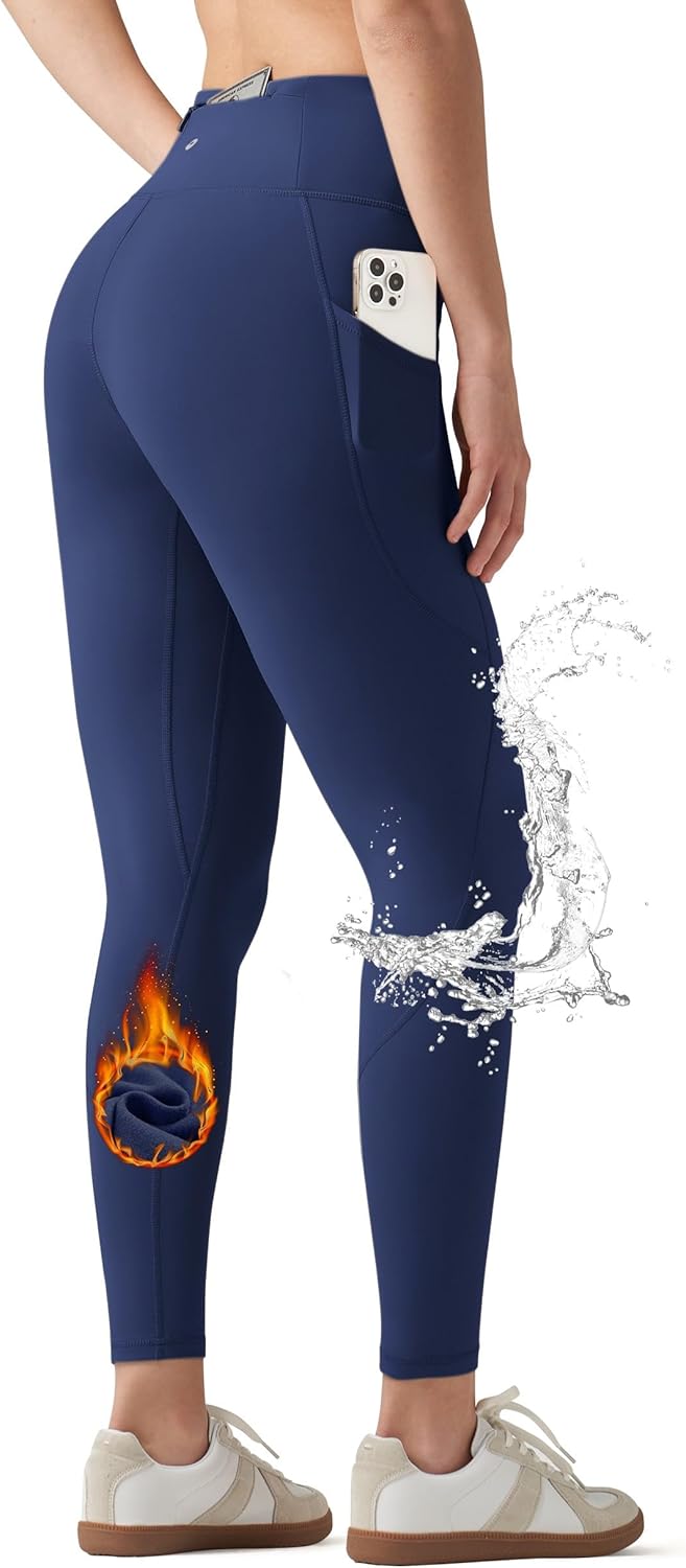Willit Women's Fleece Lined Leggings for Winter Activities