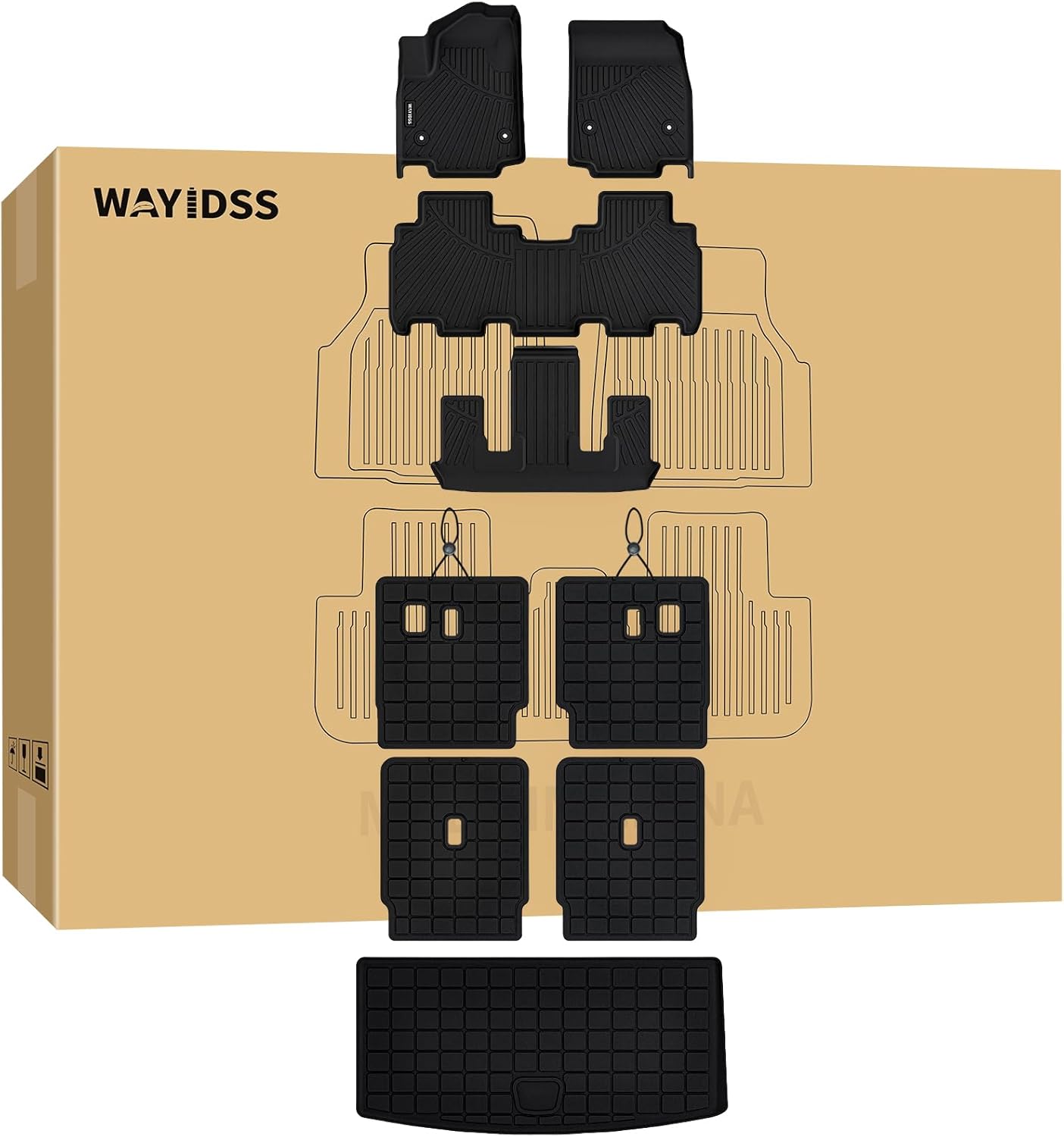 Custom Fit Floor Mats for Cadillac Vistiq EV with Cargo Mat