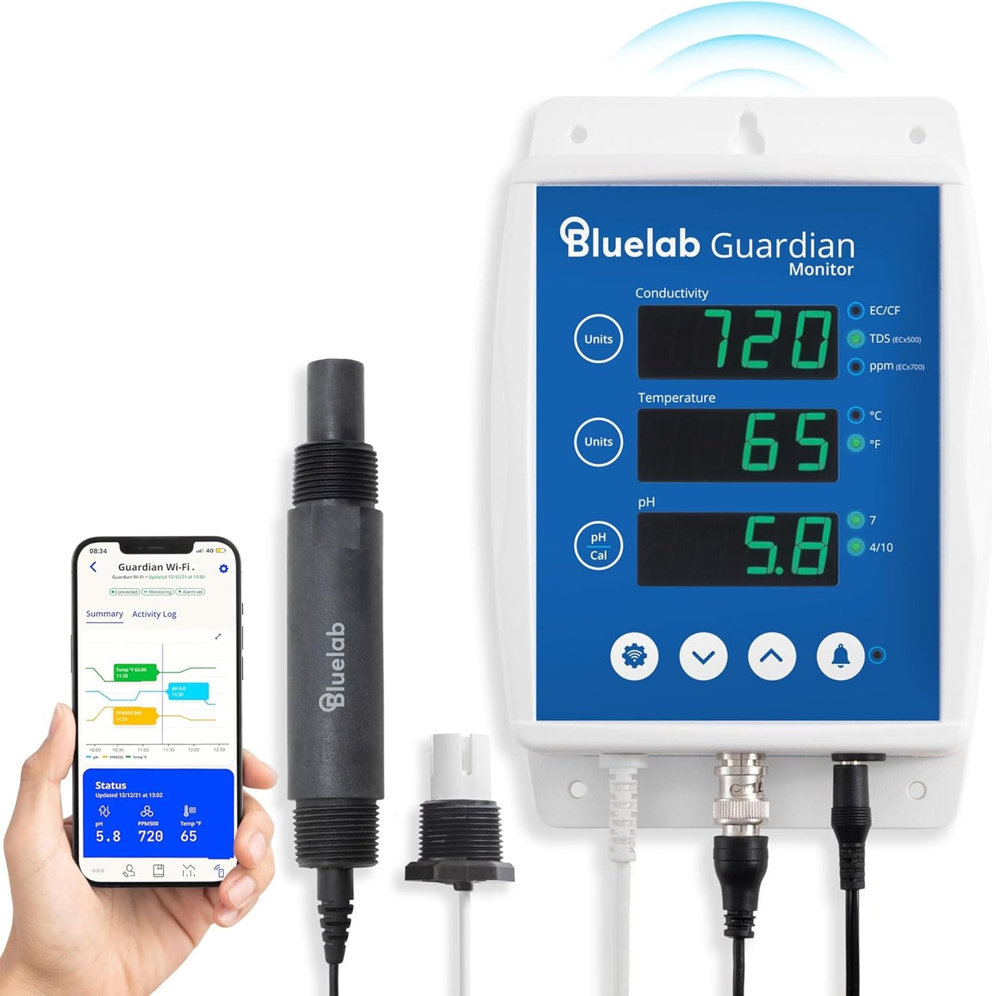 Bluelab Guardian Monitor Inline Wi-Fi for pH and Temperature Control