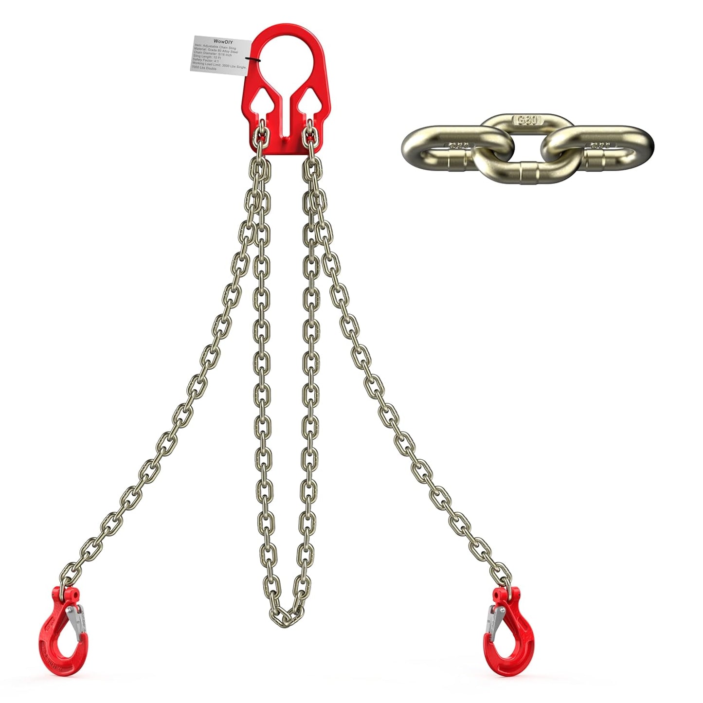 Lifting Chains with Adjuster Hooks for Heavy Duty Tasks