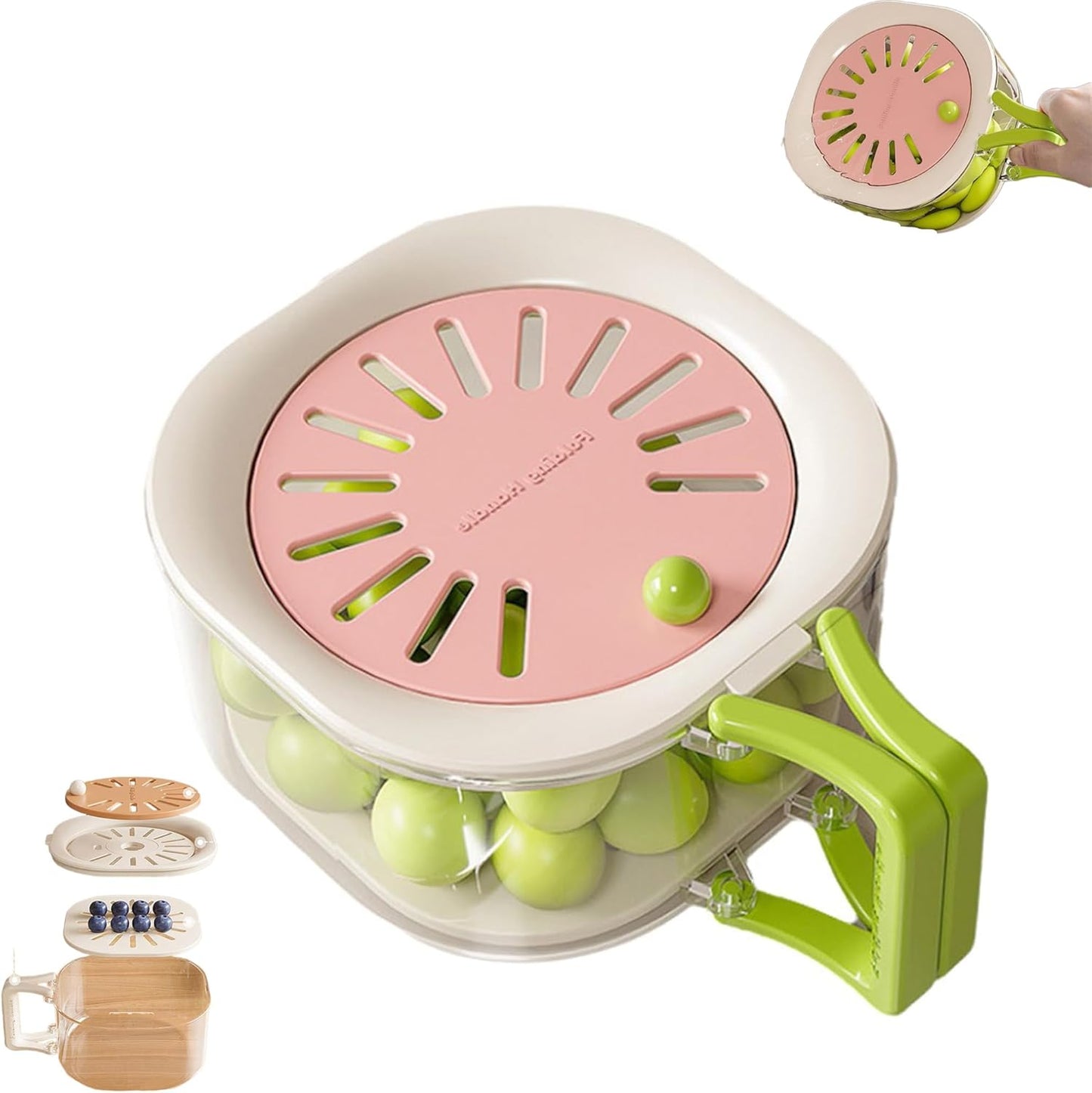 2-In-1 Fruit Drainer & Preservation Basket - Hidden Handle, Multifunctional Kitchen Gadget