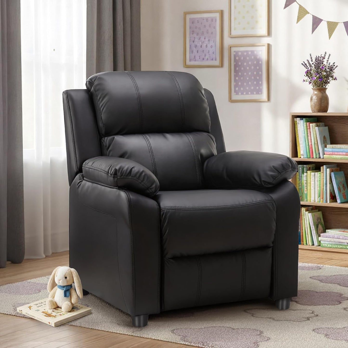 JC Home Macaron Kids Reclining Chair for Toddlers Ages 2-8