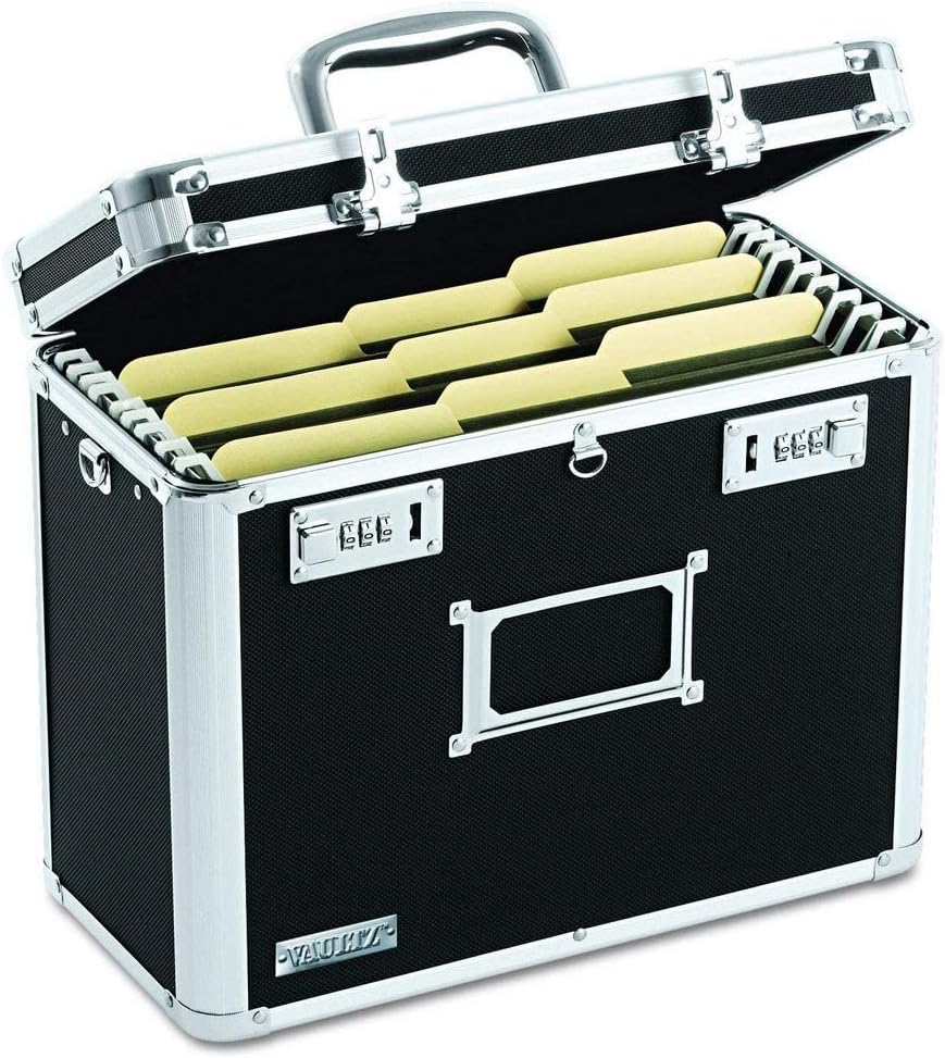 Vaultz File Organizer Storage Box for Secure Document Filing