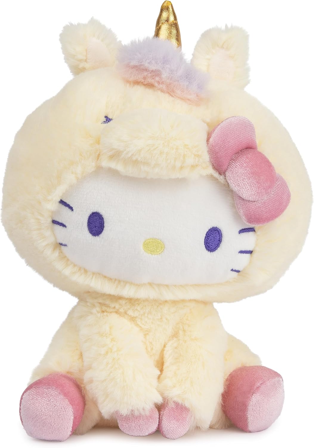 Premium GUND Sanrio Hello Kitty Unicorn Plush Toy, Ages 1+, Yellow, 6