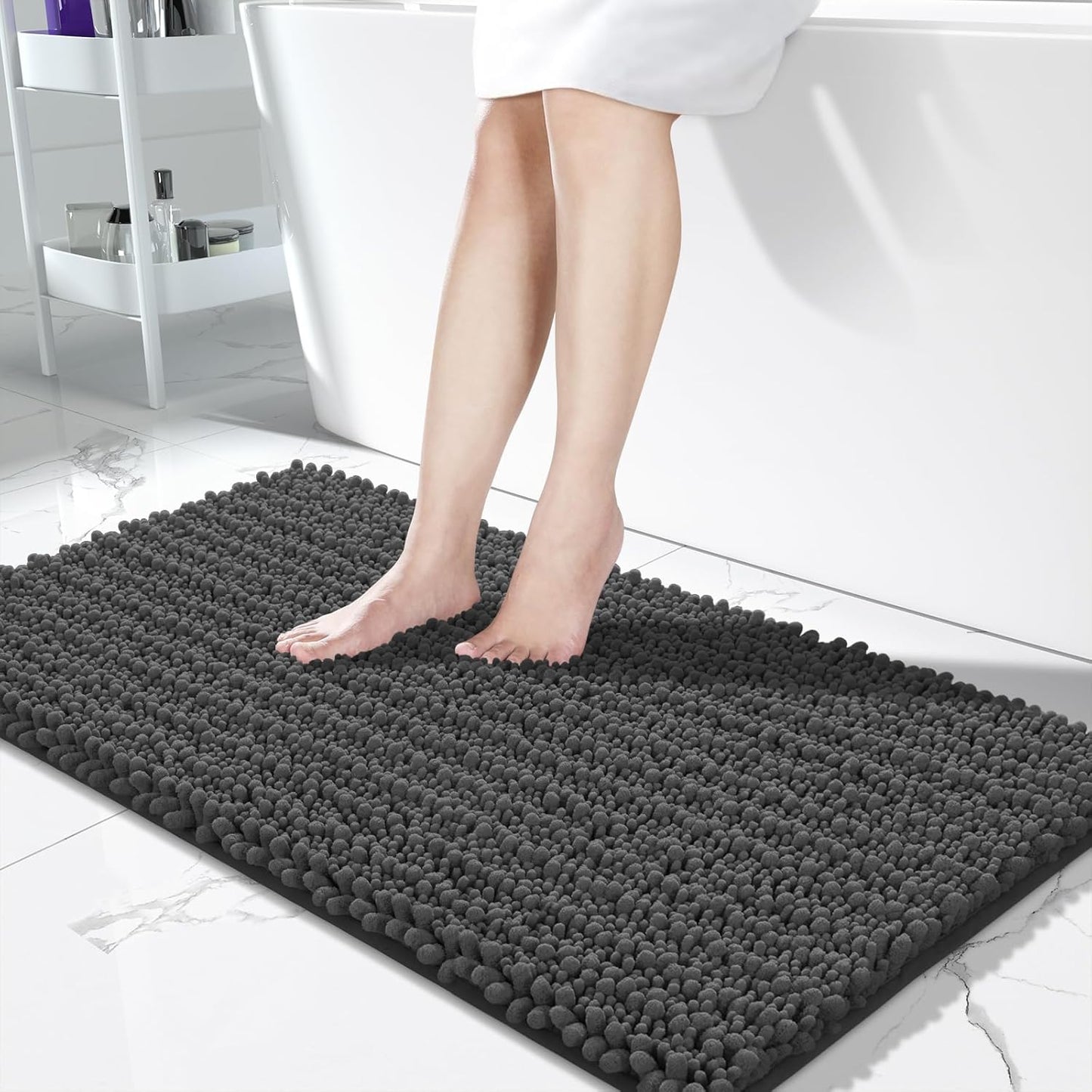 Yimobra Bathroom Runner Rug 55x24 Inch - Soft Chenille Mat