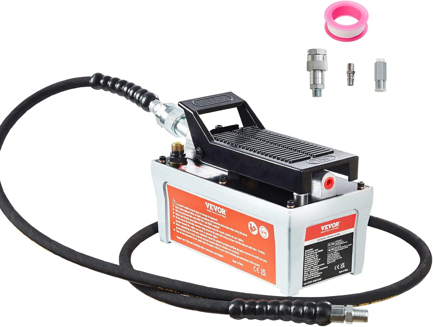 VEVOR Air Hydraulic Pump with 10,000 PSI and 6.6 ft Pipe