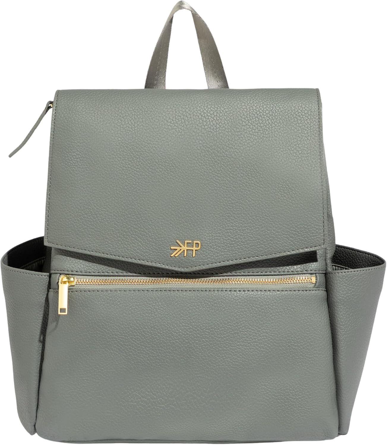 Stylish Mini Classic Diaper Bag Backpack in Wipeable Vegan Leather