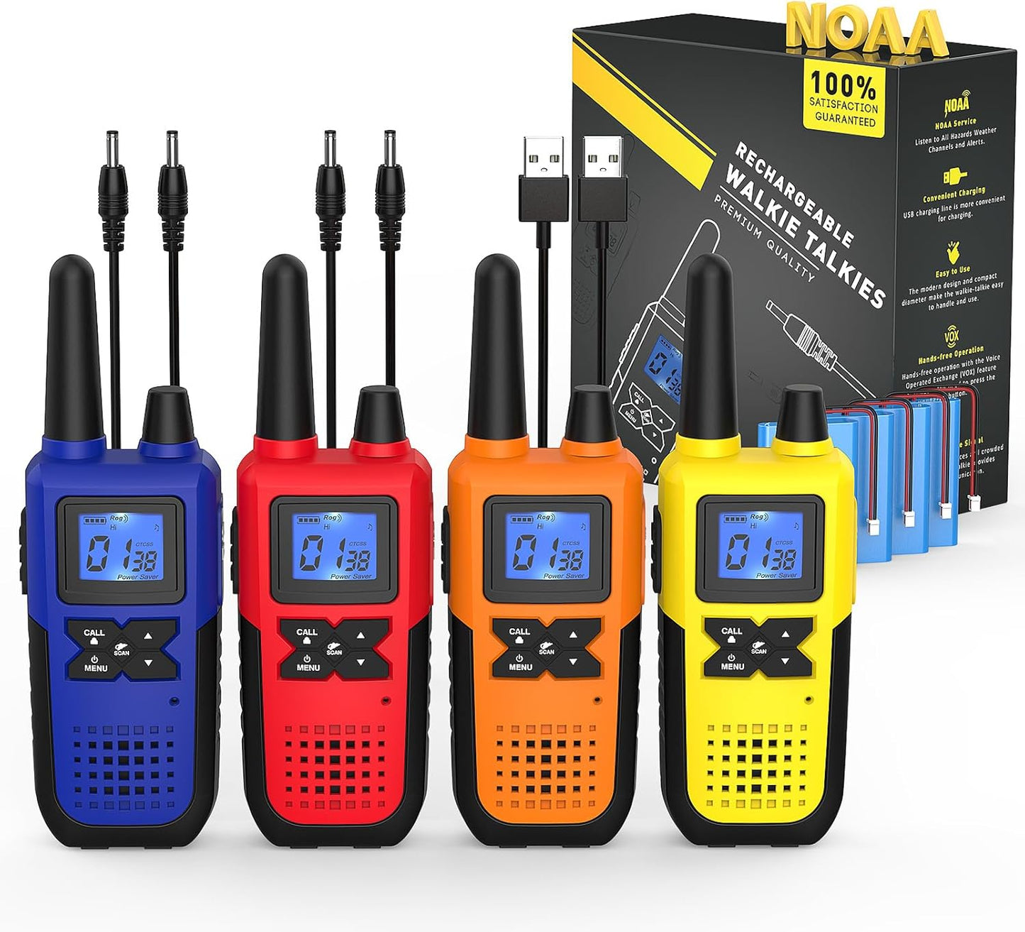 Walkie Talkies for Adults Long Range Rechargeable with NOAA Alert