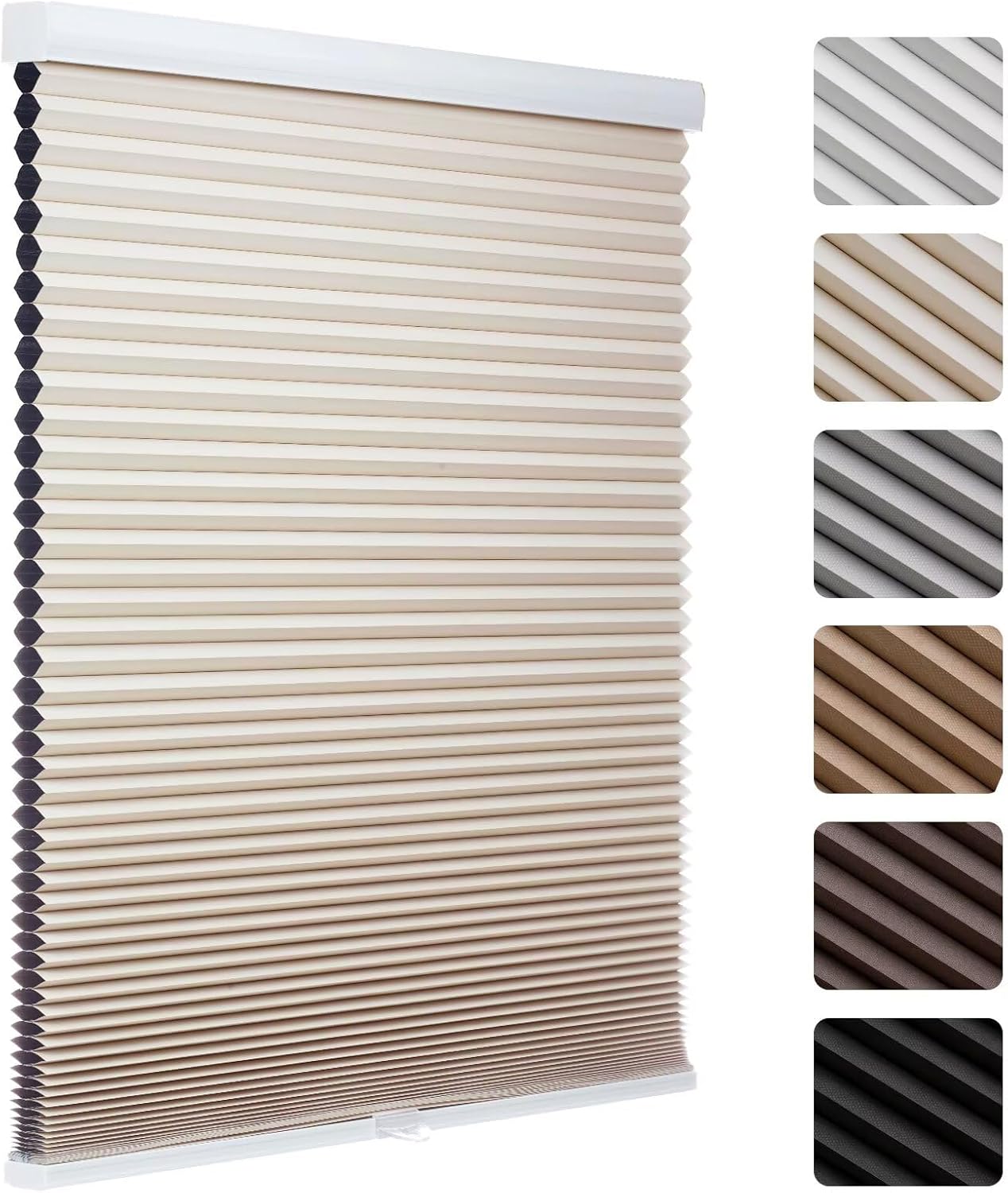MYshade 1.5-Inch Cellular Cordless Blackout Shades for Light Control