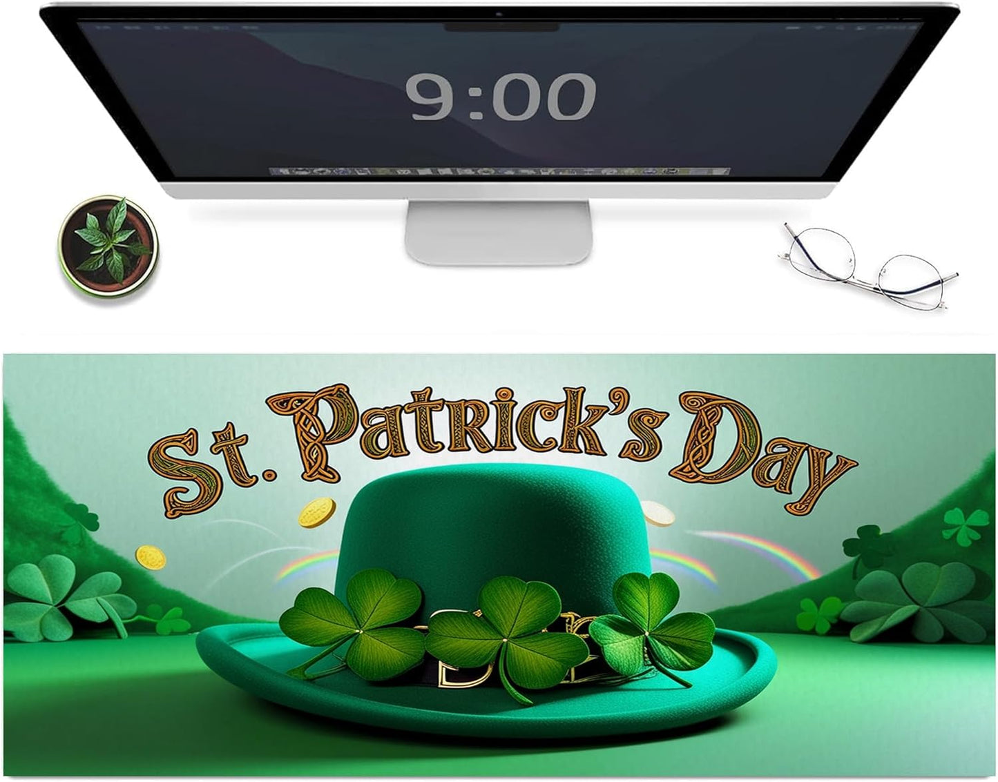St. Patrick's Day Gaming Desk Mat - Lucky Charm!