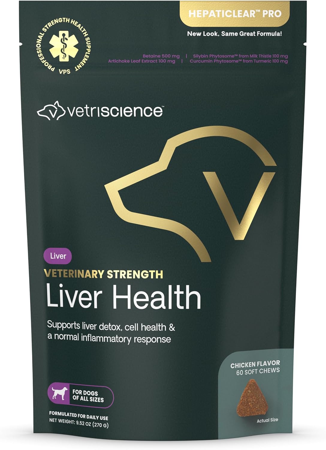 VetriScience Veterinary Strength Liver Health Chews for Dogs