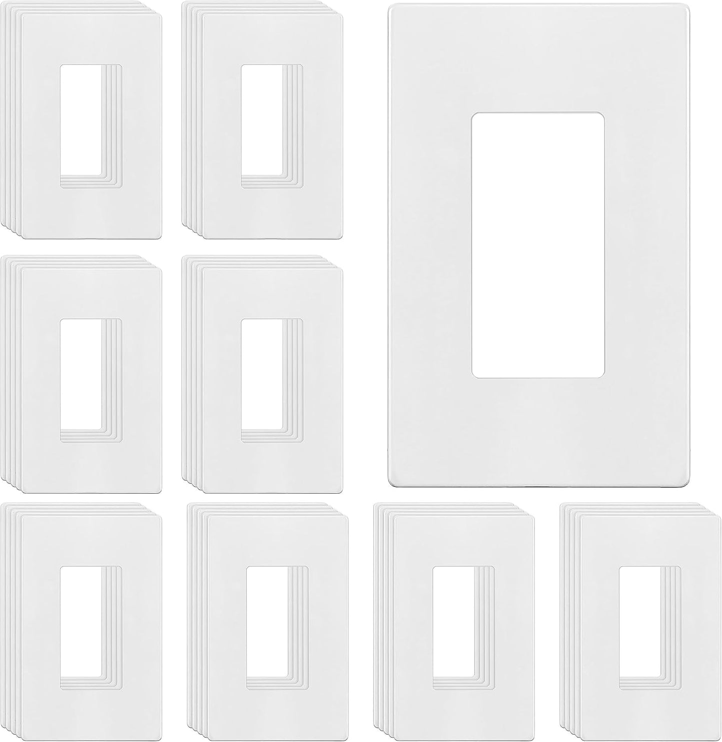 ENERLITES Screwless Decorator Wall Plates for Child Safety