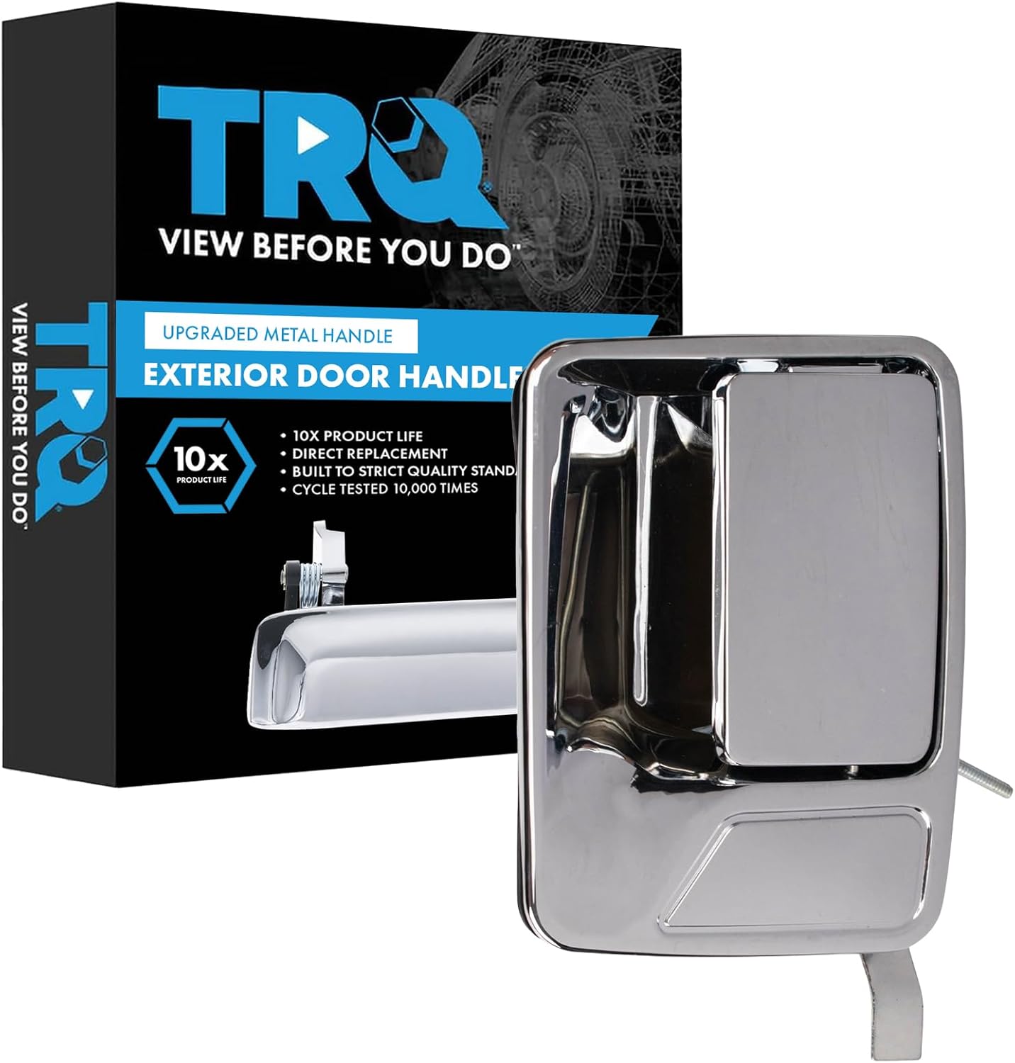 TRQ Metal Reinforced Rear Left Exterior Door Handle for Ford