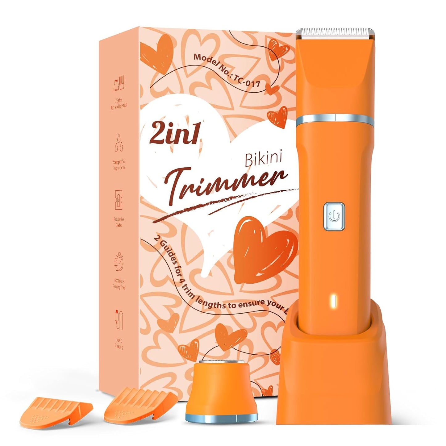 Facial Hair Removal for Women - Waterproof 2 in 1 Trimmer