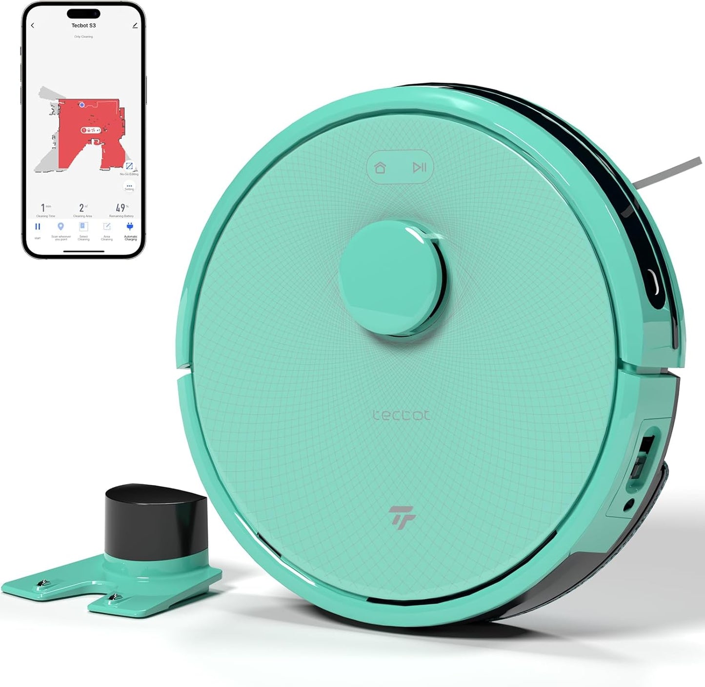 TECBOT S3 PRO: LiDAR Navigation, Powerful Suction