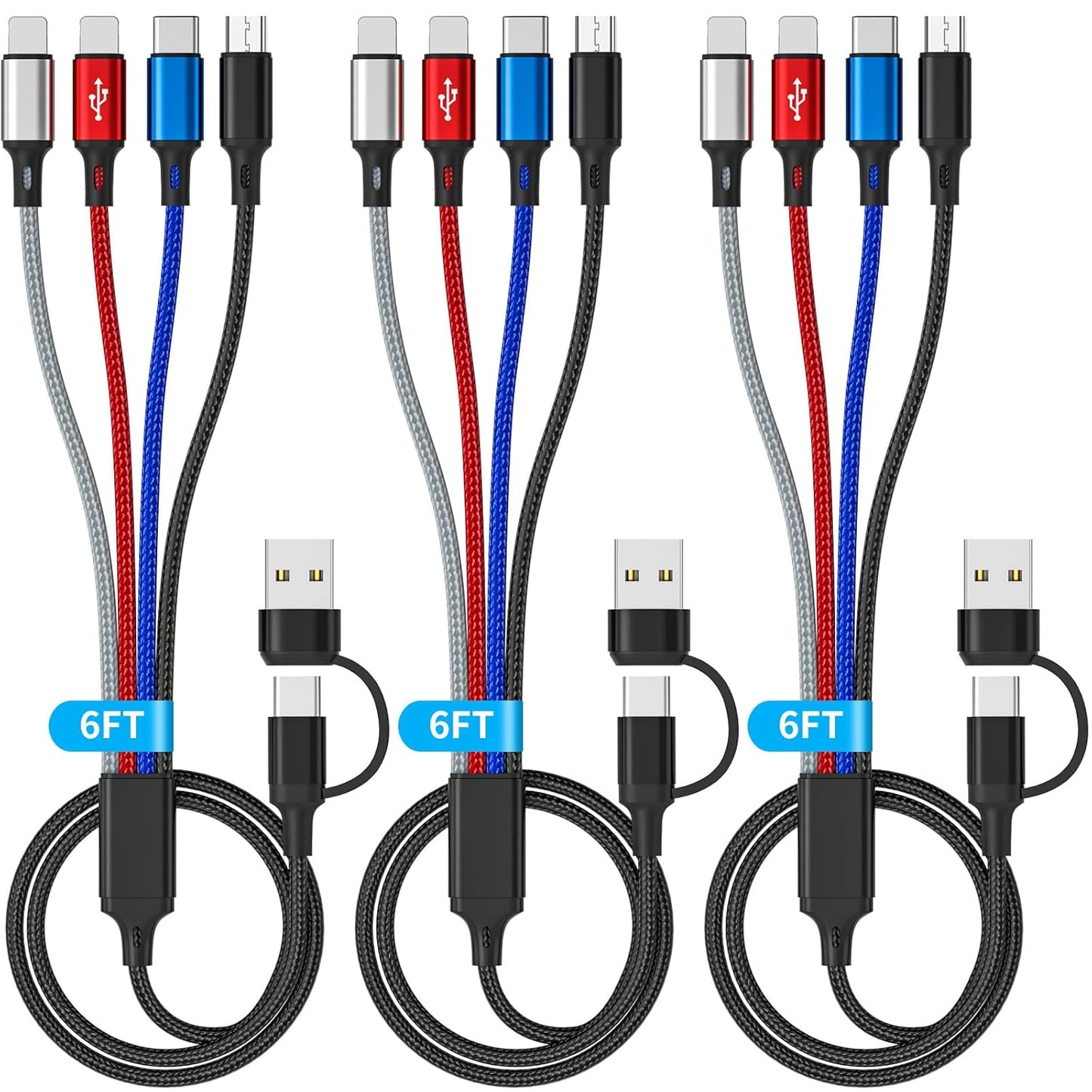 HanCenDa 4-in-1 Multi Charging Cable - Fast Charge All Devices!