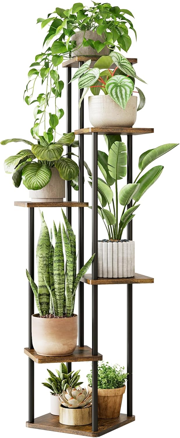 Tall Plant Stand Indoor 6 Tiered Shelf for Multiple Plants