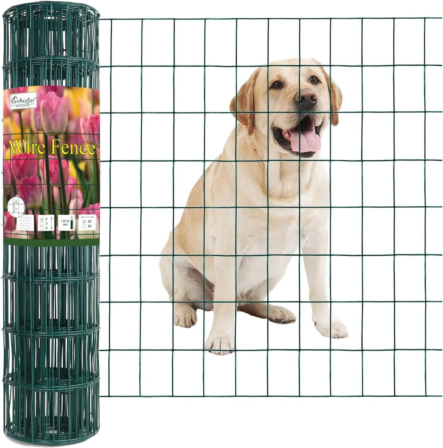 Green PVC Coated Welded Wire Fence for Garden Protection