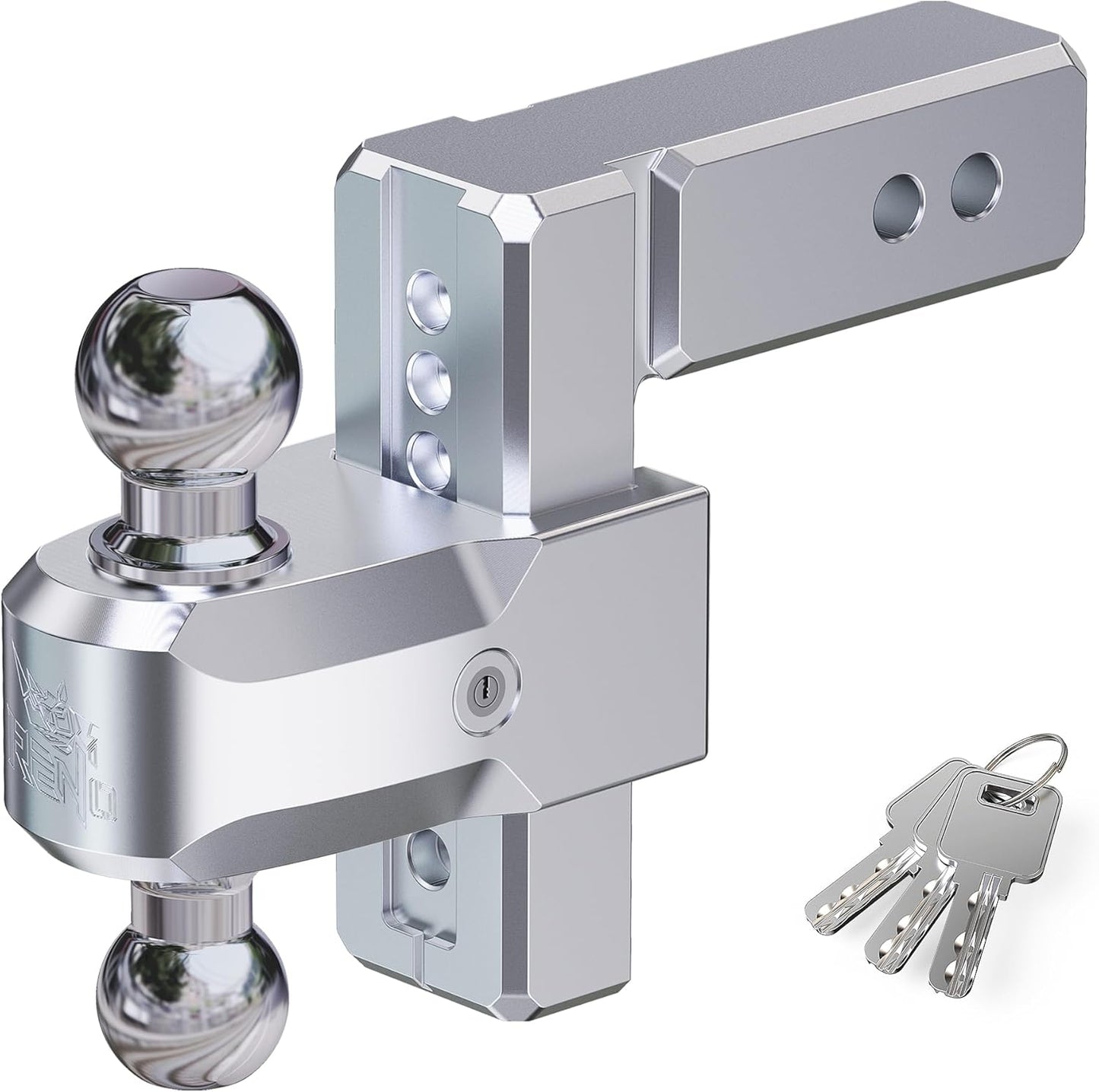 RENO Adjustable Trailer Hitch with 6 inch Rise Drop for Towing