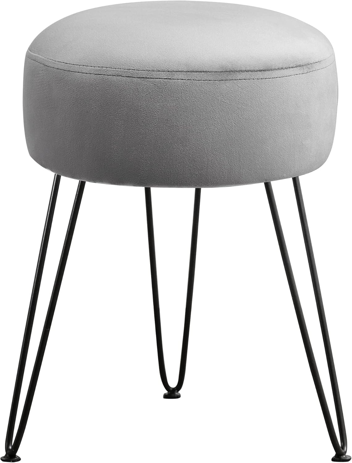 LUE BONA Gray Vanity Stool for Makeup Room and Living Spaces