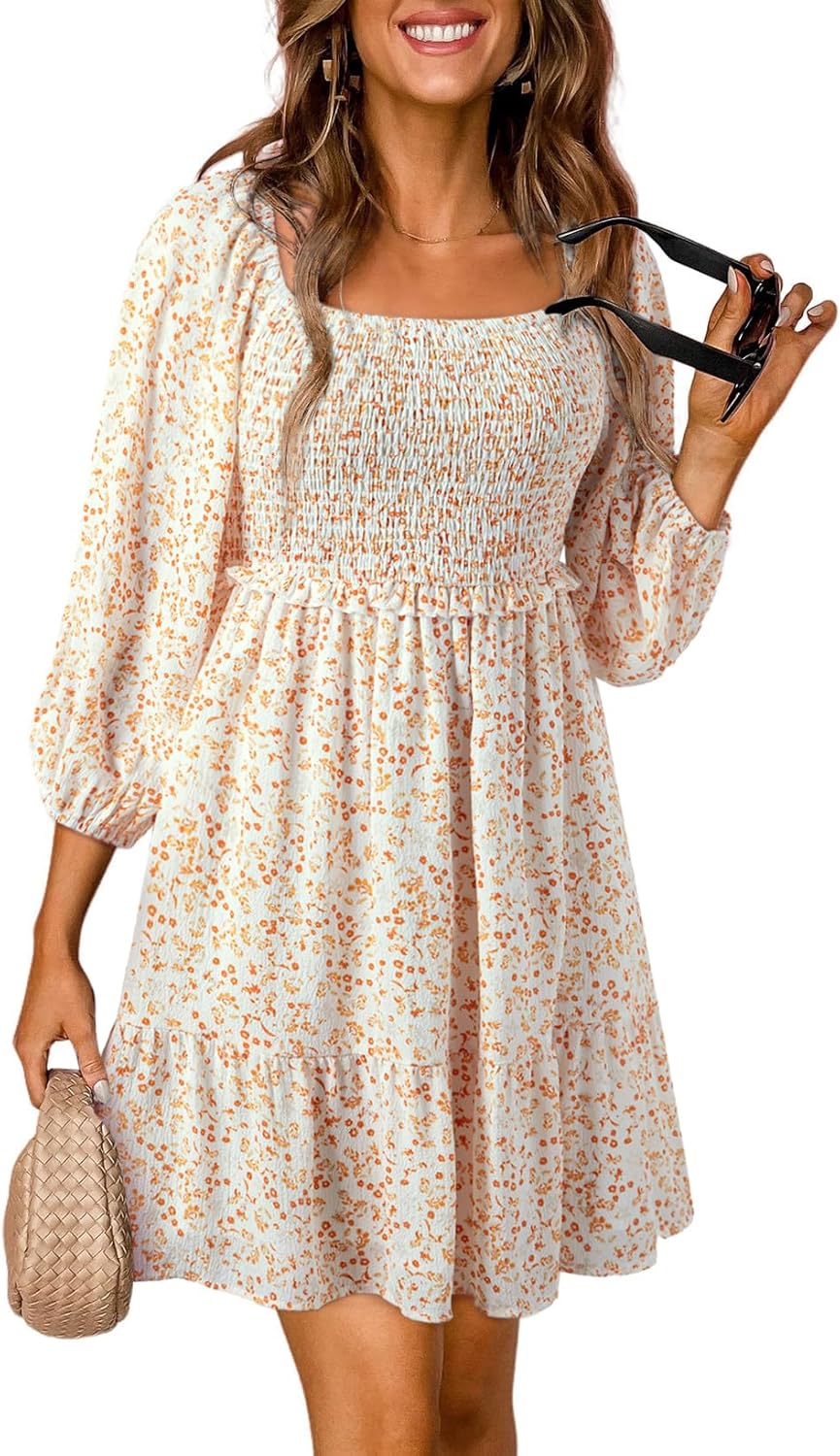 Dokotoo Fall Dresses for Women 2025 Boho Floral Sundress