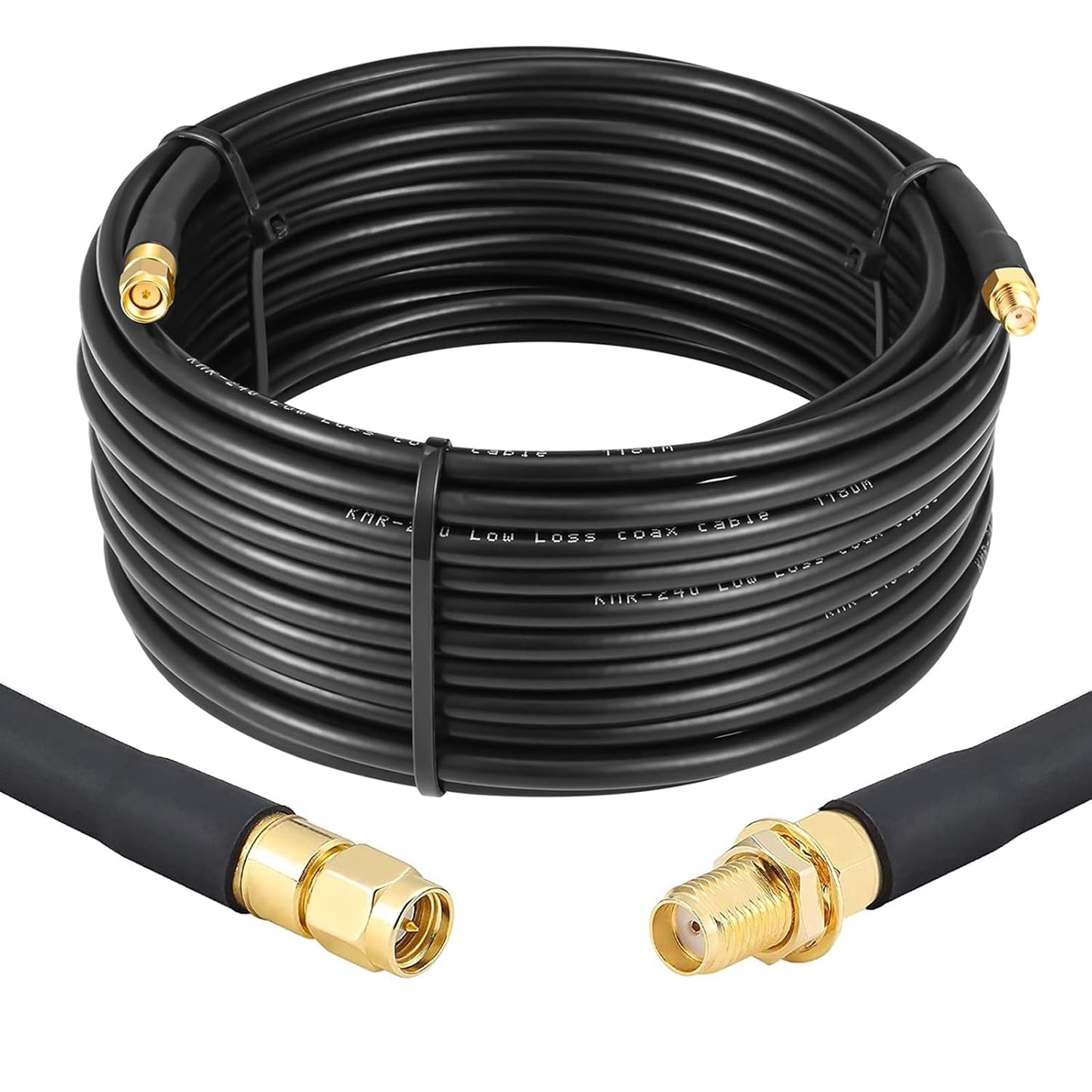 35ft SMA Male to Female Coax Cable for SDR and Ham Radio Use
