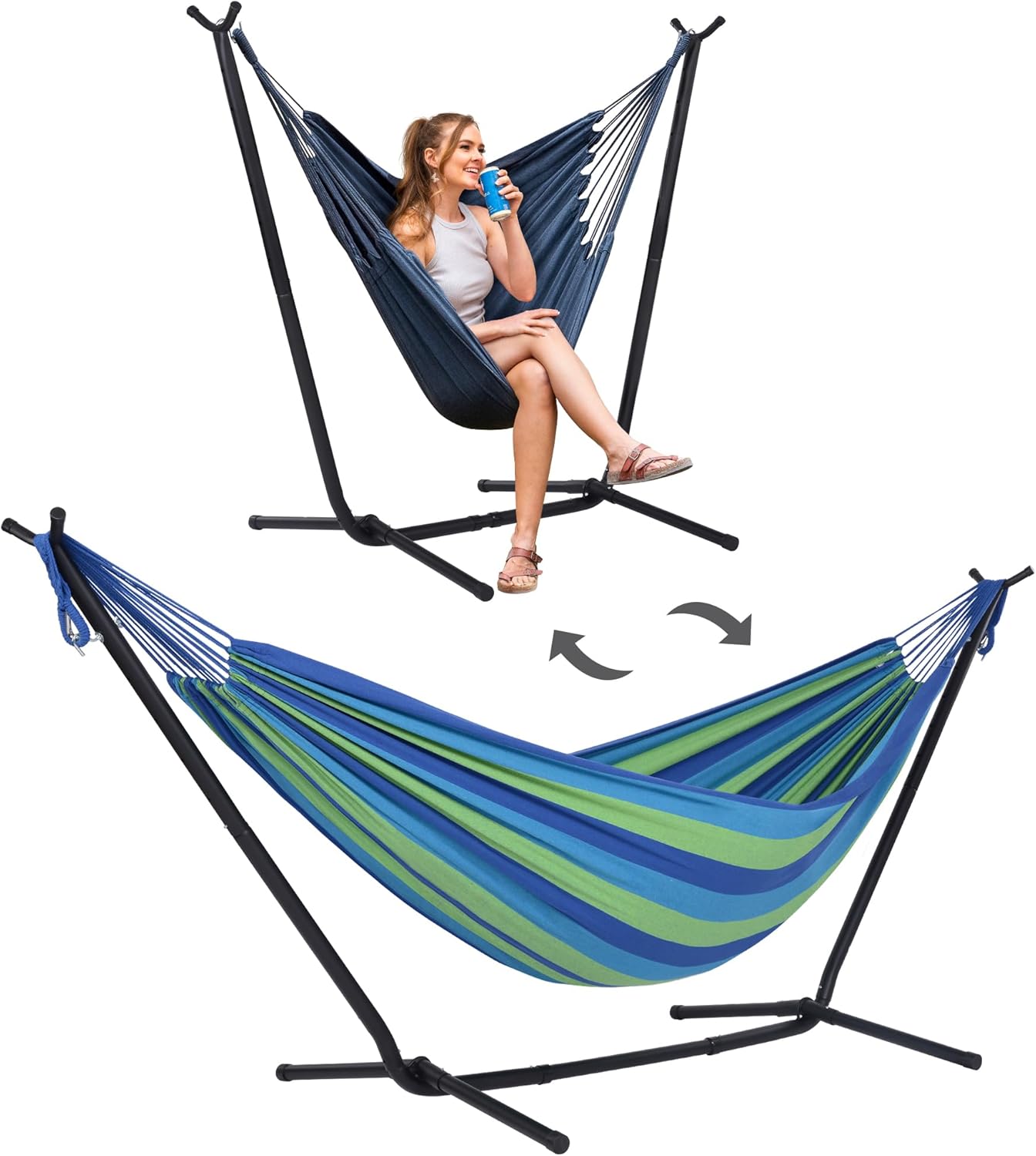 SUNCREAT 2-in-1 Hammock Chair & Stand Set
