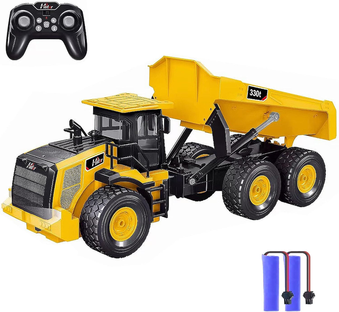 RC Dump Truck with Lights and Sounds for Kids and Adults