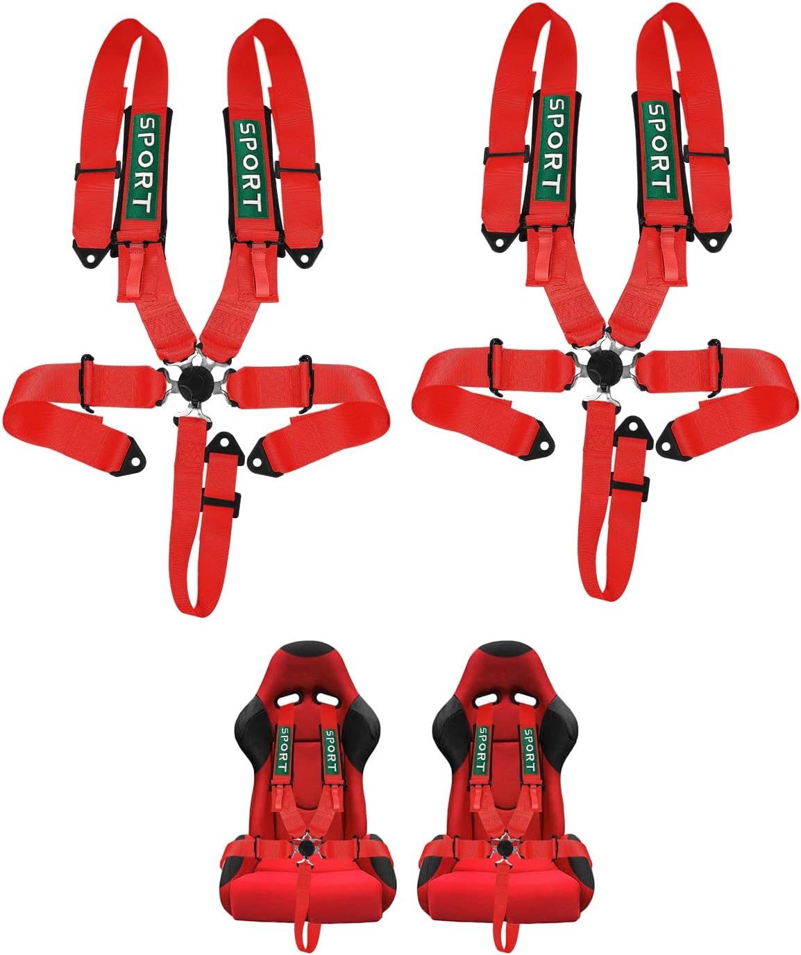 5-Point Racing Safety Harness Set with Ultra Comfort Pads