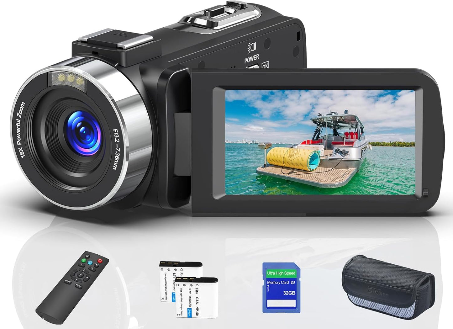 8K 64MP Video Camera with 18X Zoom for Vlogging and Streaming