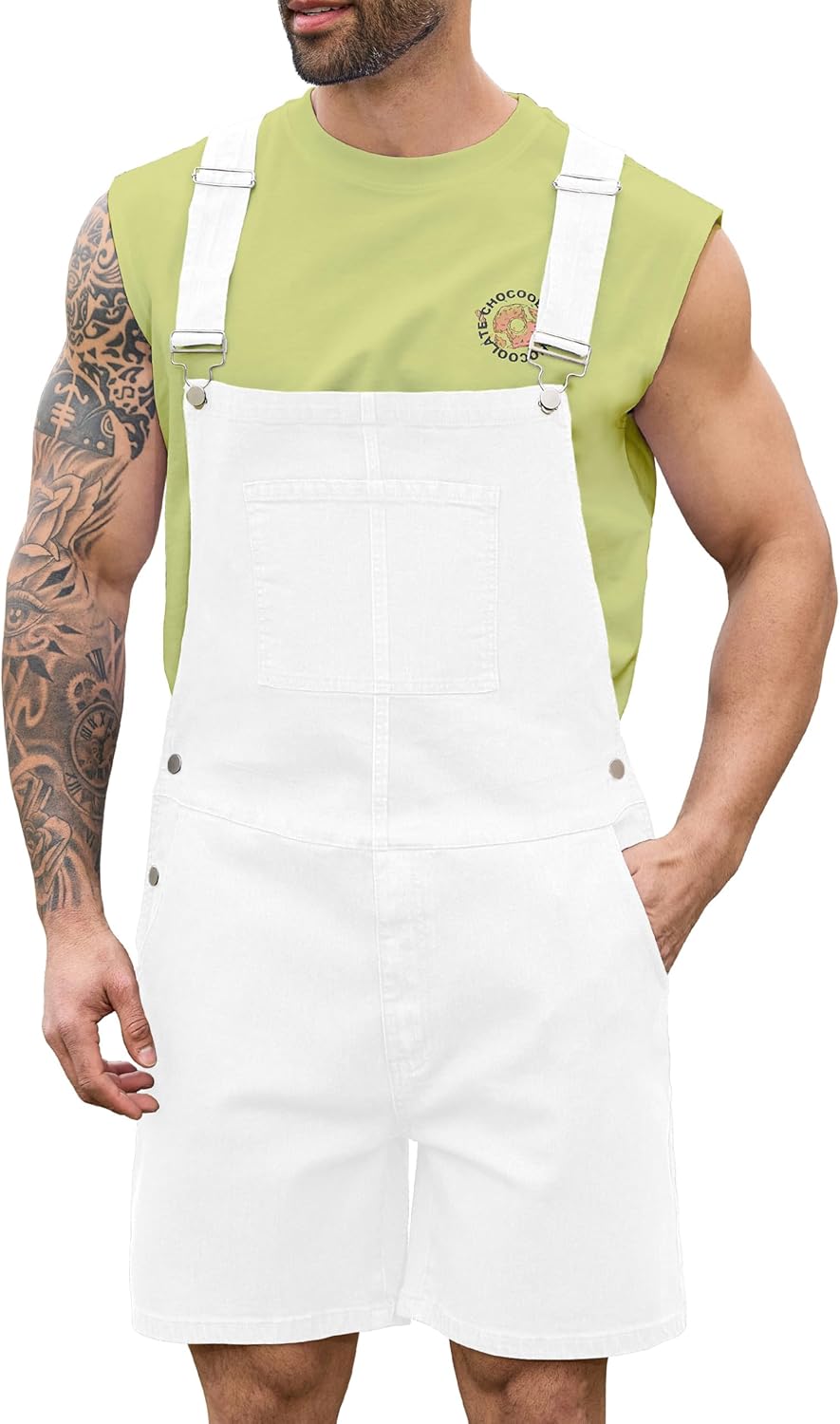 Bindefon Denim Overalls for Men - Stylish and Functional Shorts