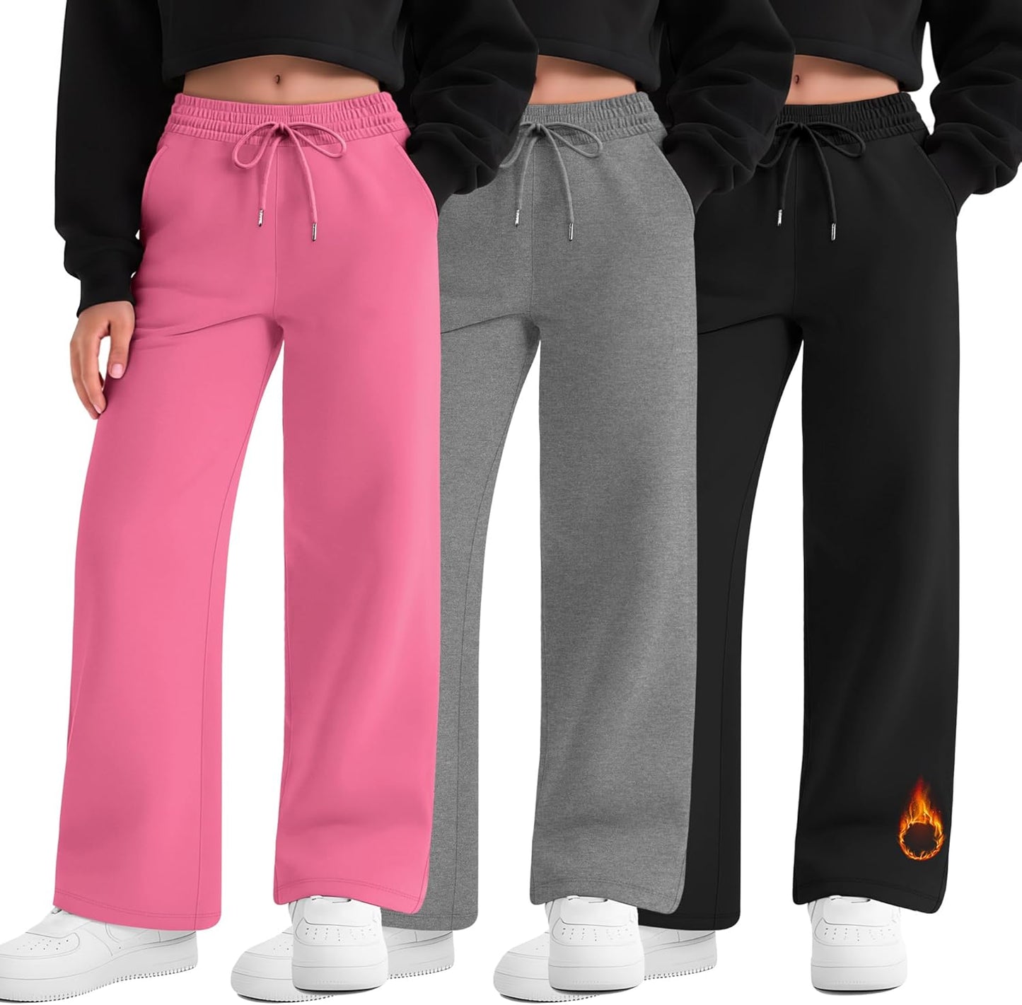 Fleece Lined Girls' Sweatpants for Casual Comfort and Style