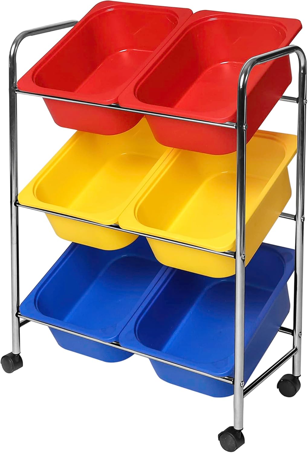 Seville Classics Rolling Utility Organizer Cart for Home Office