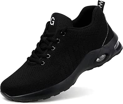 Tinefiy Steel Toe Shoes for Women - Lightweight Safety Sneakers