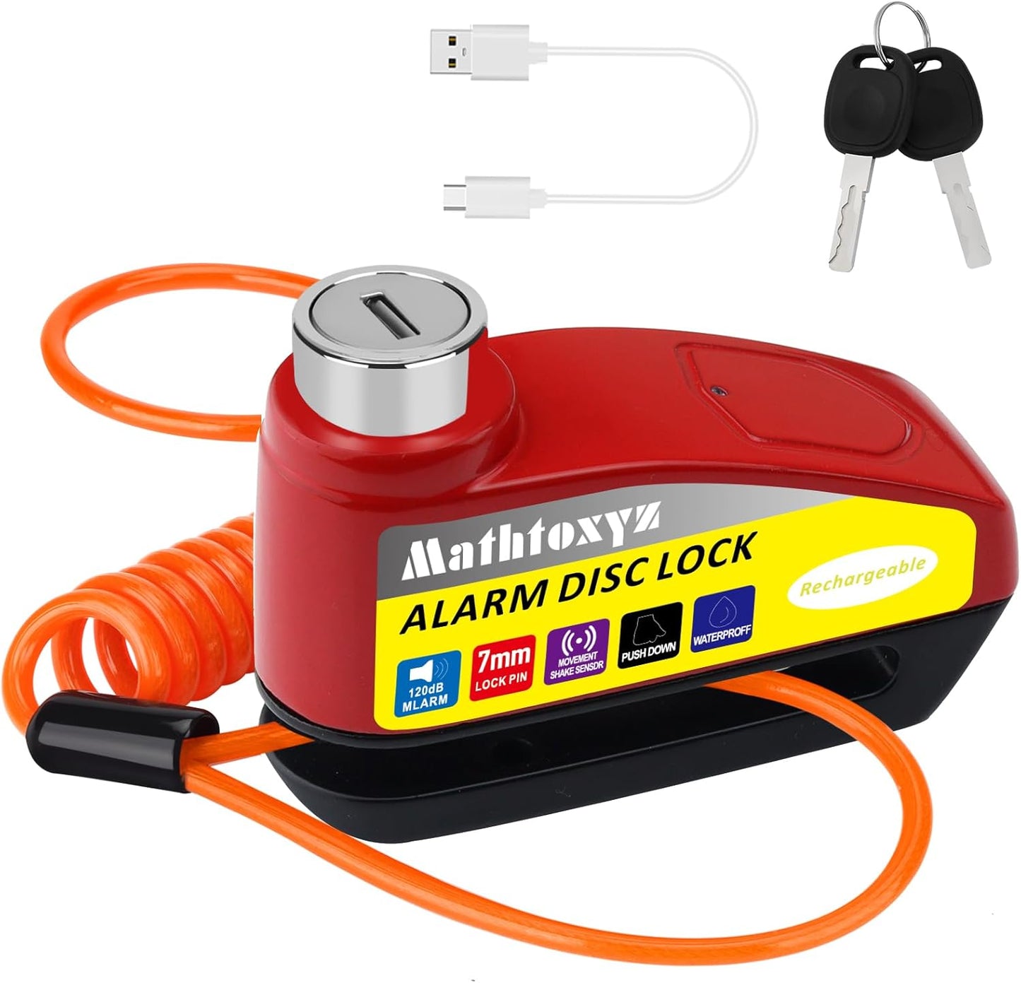 120dB Rechargeable Motorcycle Alarm Lock: Ultimate Security