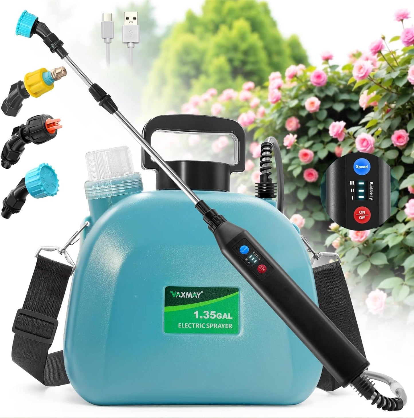Battery Powered Sprayer 1.35 Gallon for Efficient Gardening