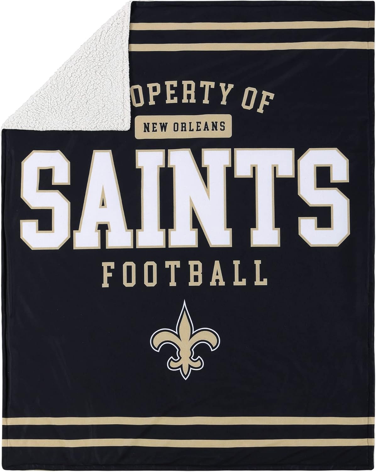 FOCO NFL Team Logo Sherpa Plush Throw Blanket - 60 in x 50 in