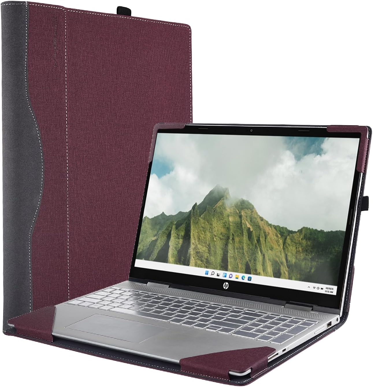 Laptop Cover for HP and ASUS Zenbook Pro 17.3 in Wine Red