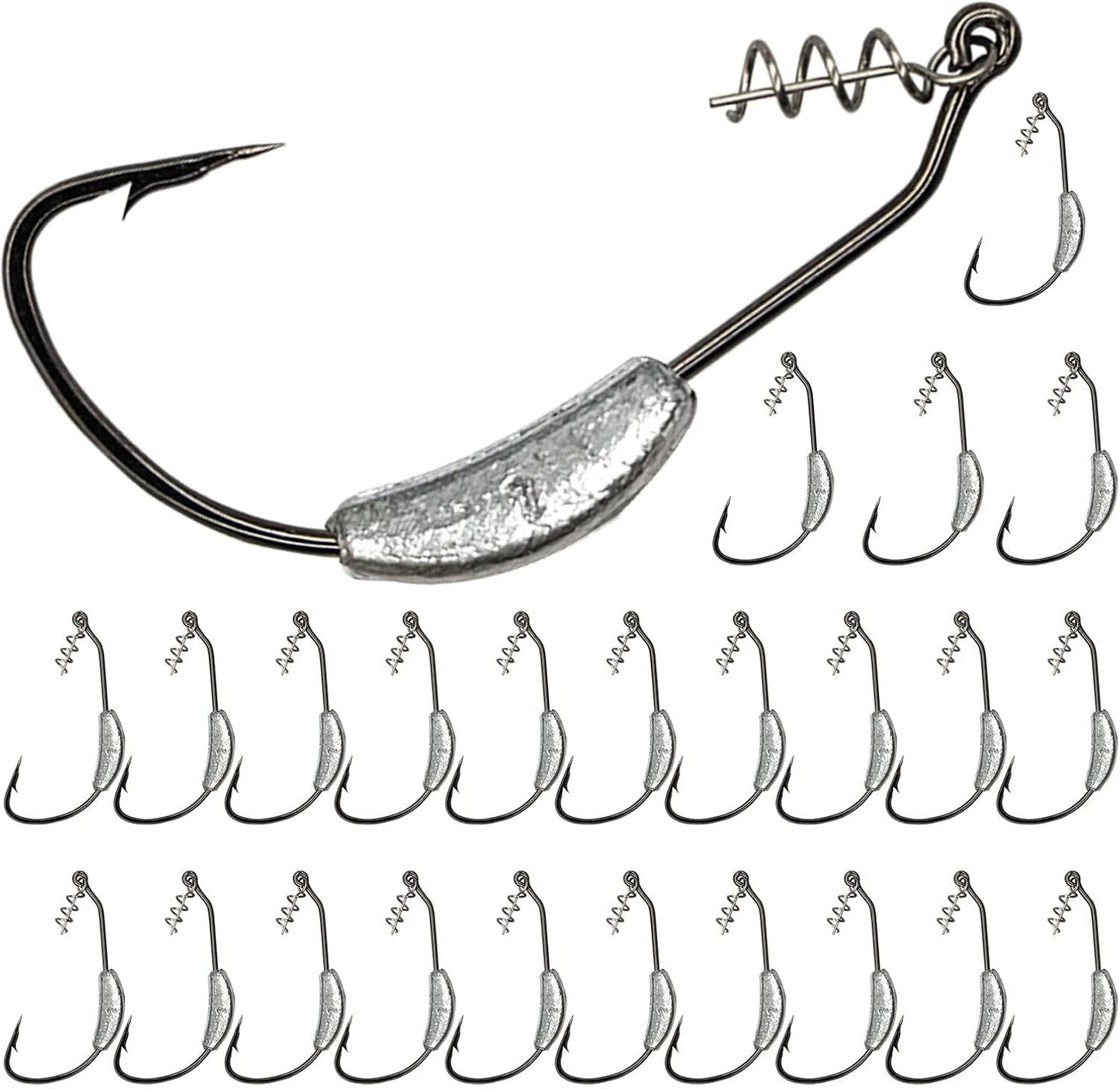 Enhance Your Fishing Game with 25 Pack Twist Lock Swimbait Hooks by UperUper
