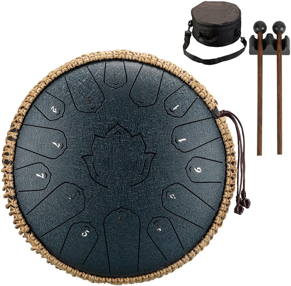 Konrisa Steel Tongue Drum 13 Inch 15 Notes for Meditation