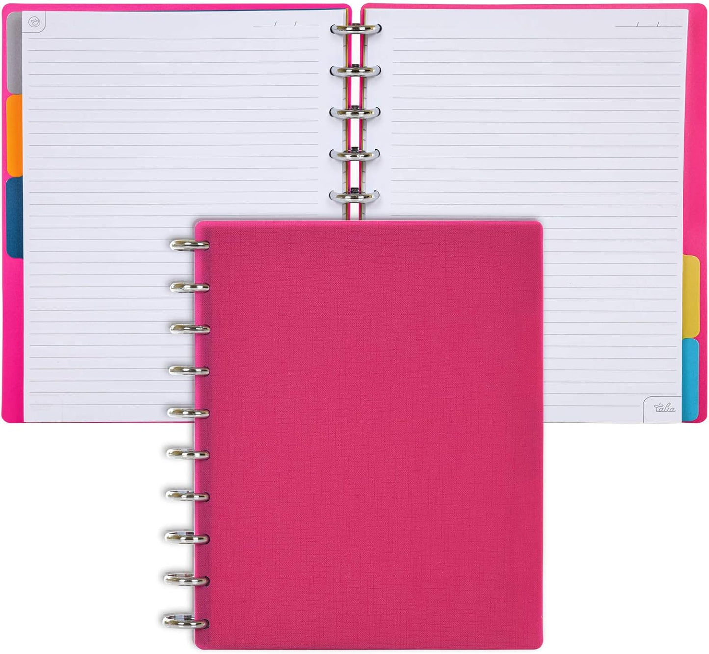 Talia Discbound Notebooks - Customizable Planner in Pink