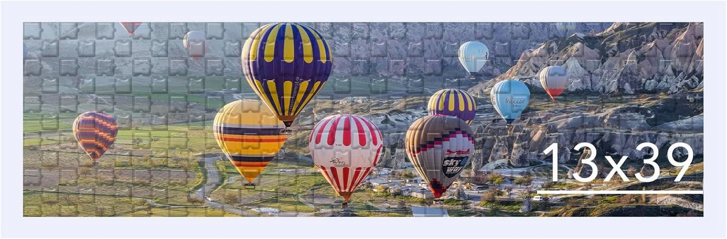 13x39 Picture Frame White for Puzzles and Photos Display