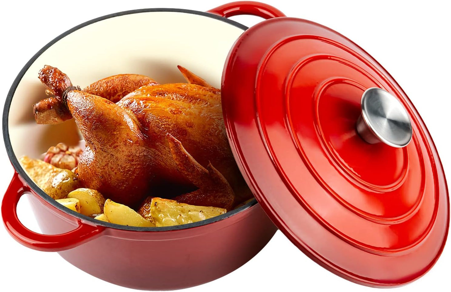 Miereirl 4.5 Quart Enameled Dutch Oven for Versatile Cooking