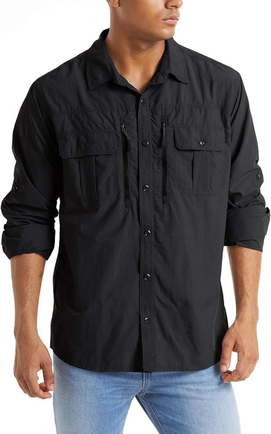 TACVASEN Fishing Shirt for Men - Quick Dry Tactical Work Shirt