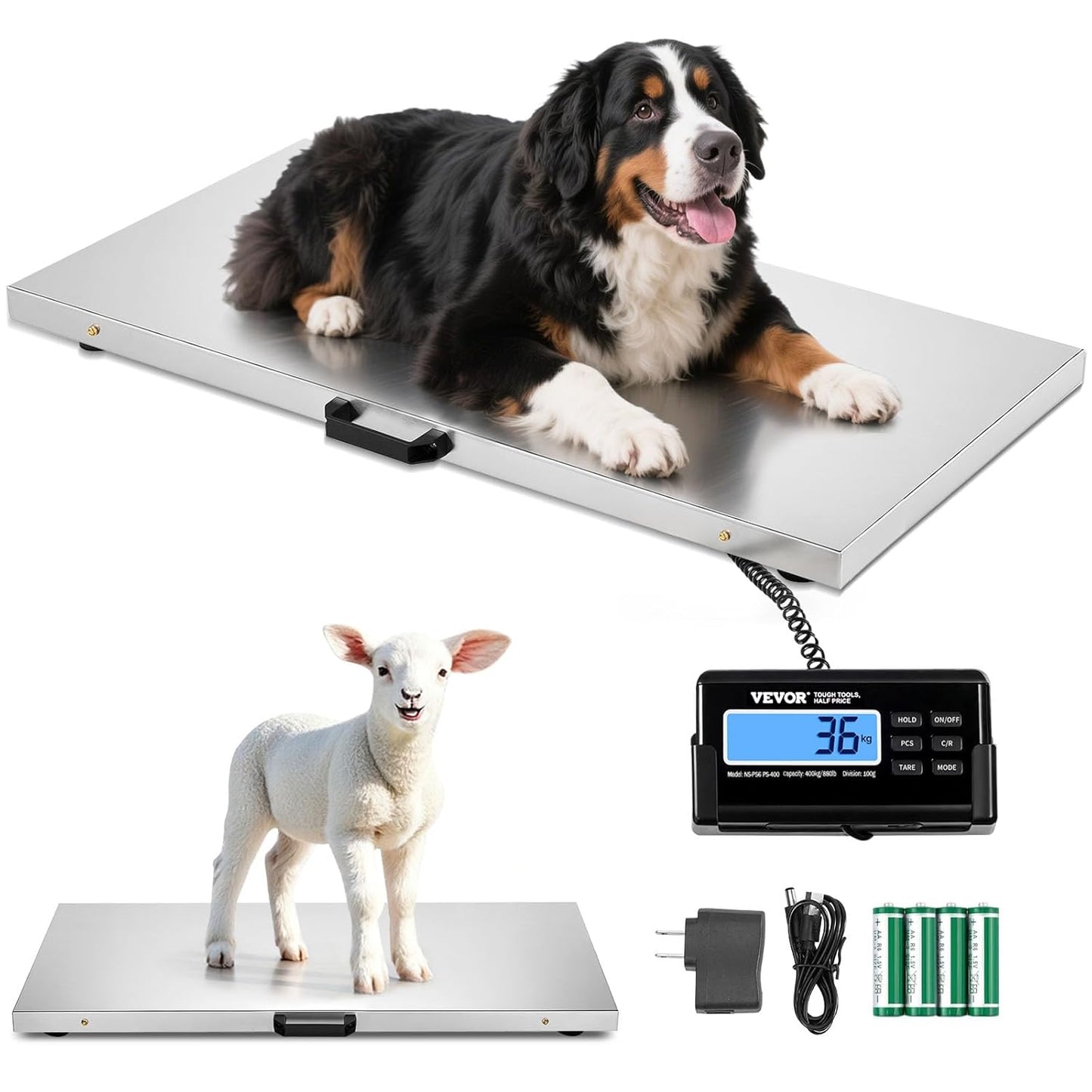 VEVOR Livestock Scale 880Lbs Capacity for Large Animals